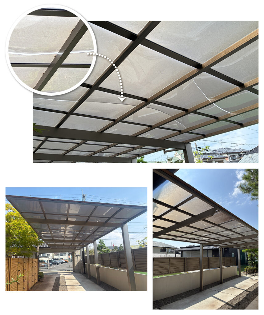 カーポート屋根交換工事_before|桑和